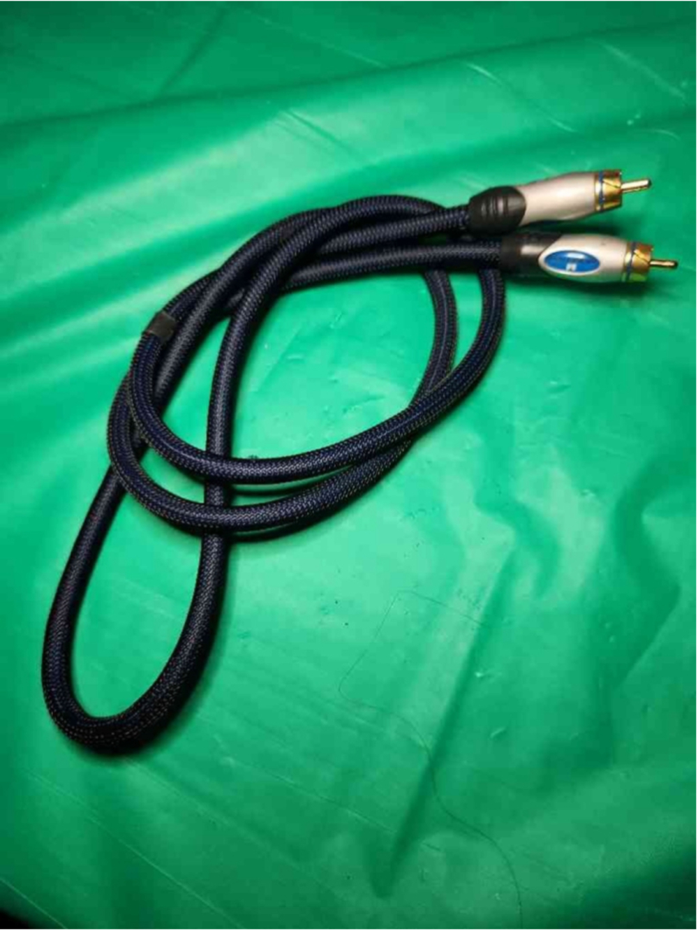 Pair RCA Audio Cable Gold Plated HiFi Stereo Shielded Cord
